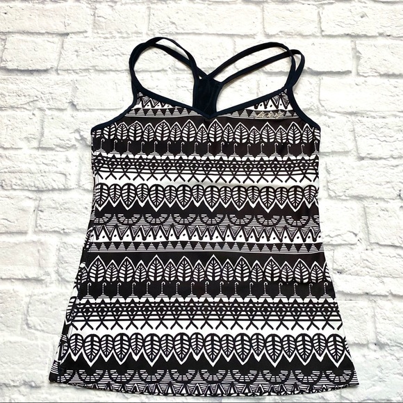 Zoot Sports Moonlight racerback top black white print M - Picture 1 of 12